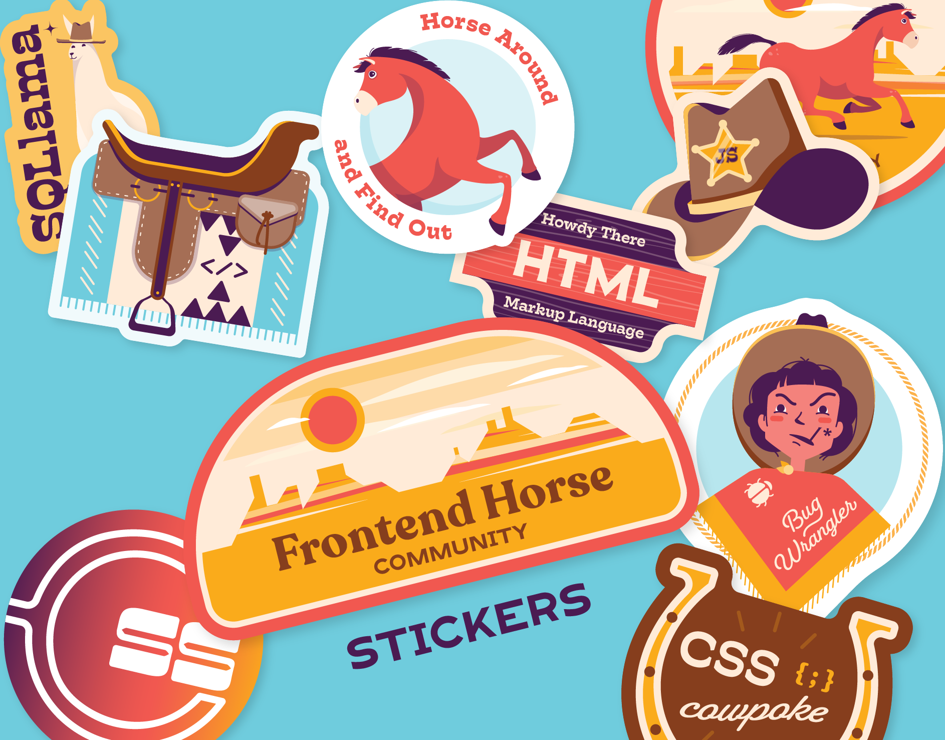 Frontend Horse Community Stickers. October 2021