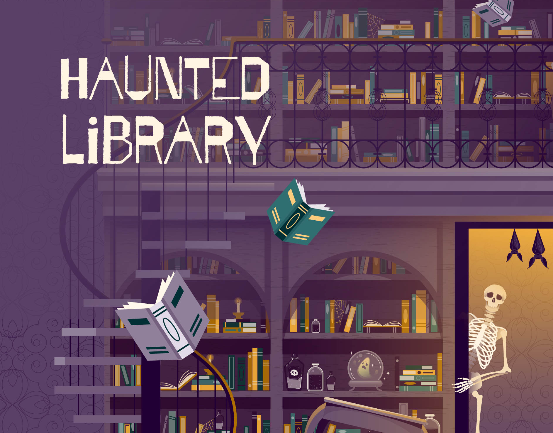 Haunted Library | Halloween. October 2021