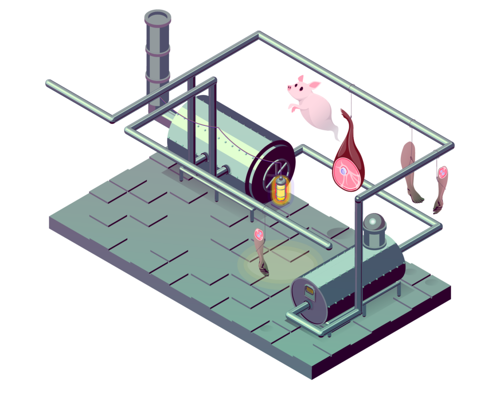 Secret boiler room illustration