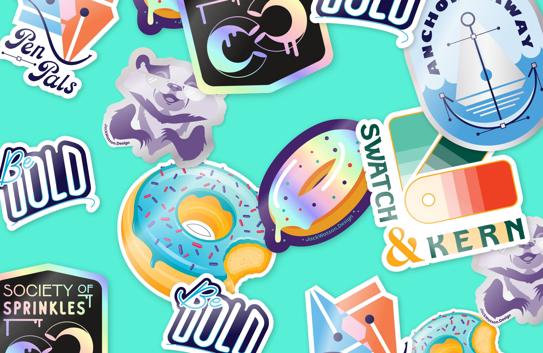 Jack Watson Branding Stickers. 2021–2025