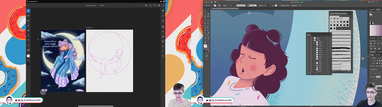 Moon Puff time lapse showing process