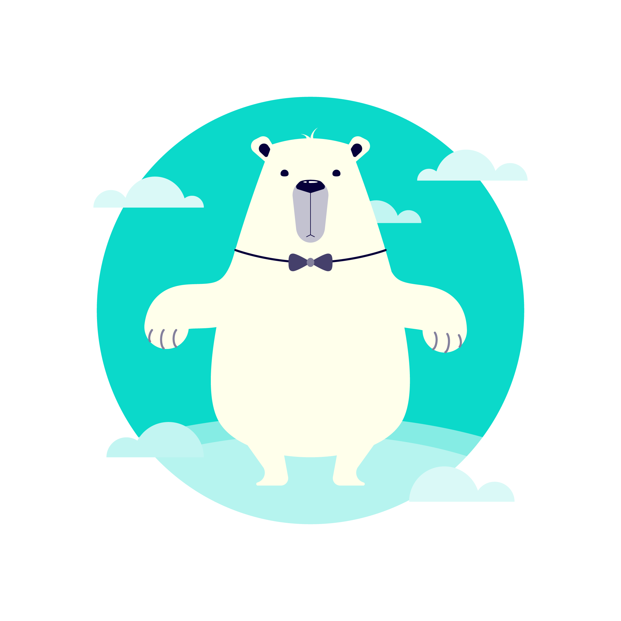 Dancin’ New Year Polar Bear. January 2021