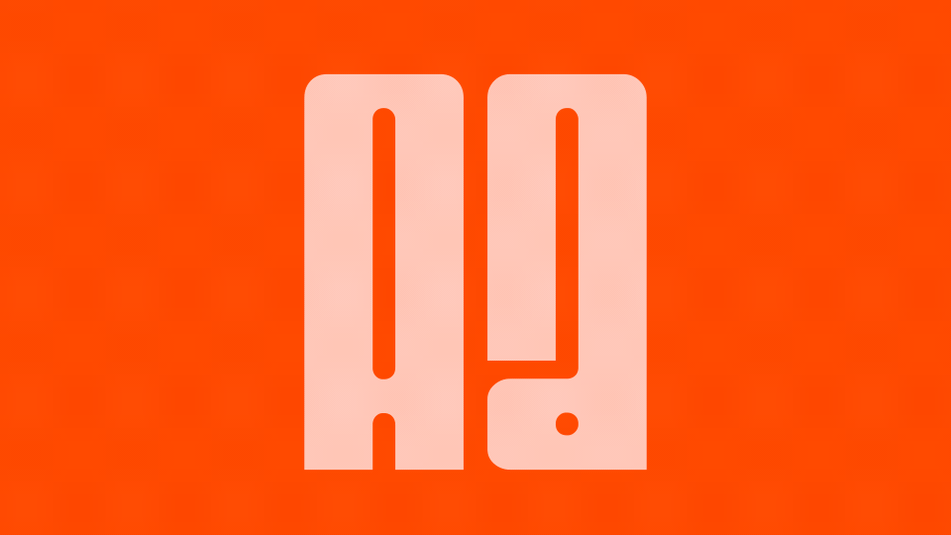 Adobe Illustrator Challenge 5, kinetic type. Orange background, light orange letter "A's" animating between heavier and lighter weight.