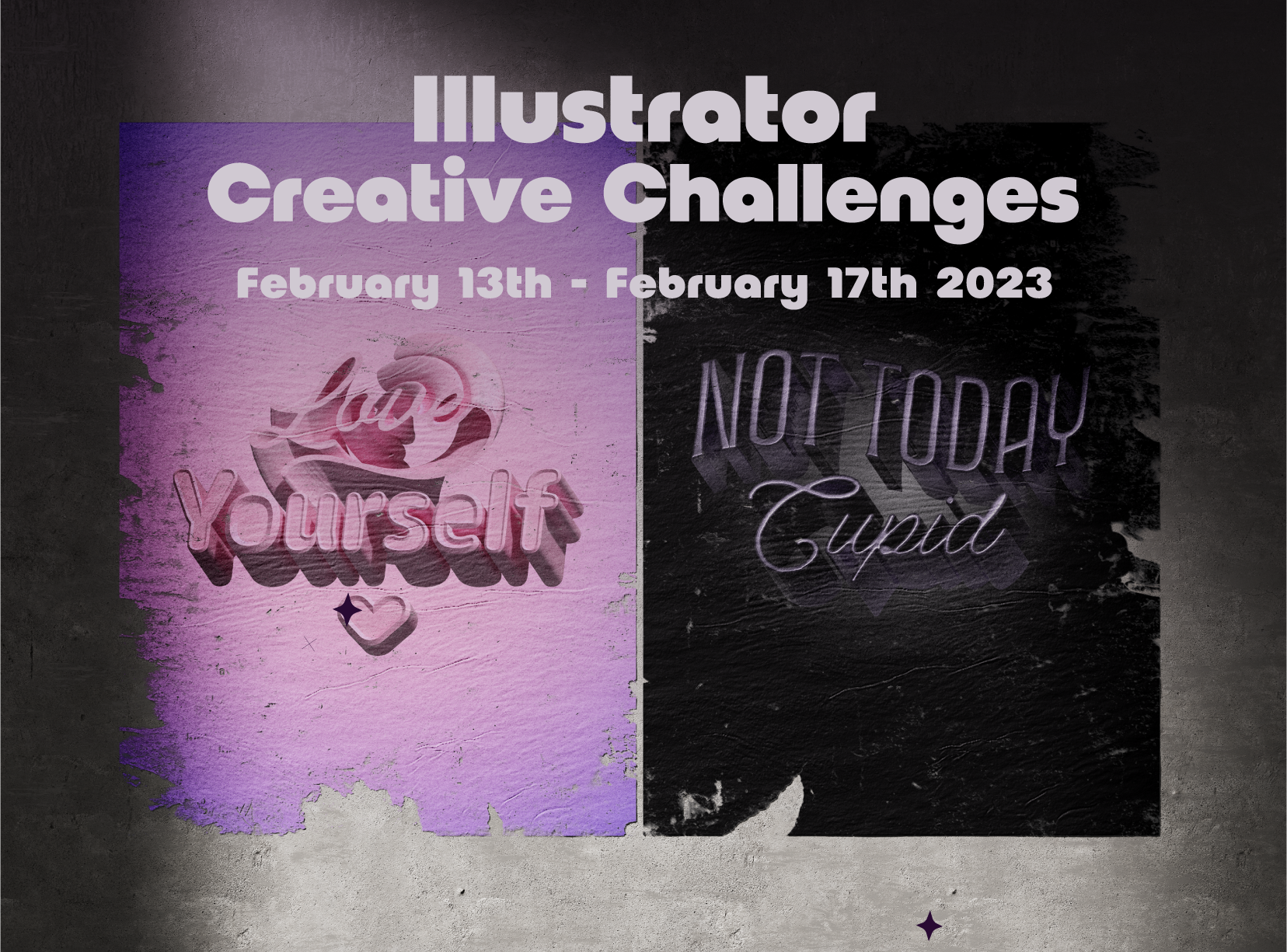 Illustrator Creative Challenges. February 2023