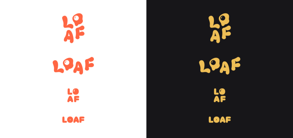 Adobe Illustrator Challenge 3, Logtype. Logotype variations on light and dark backgrounds