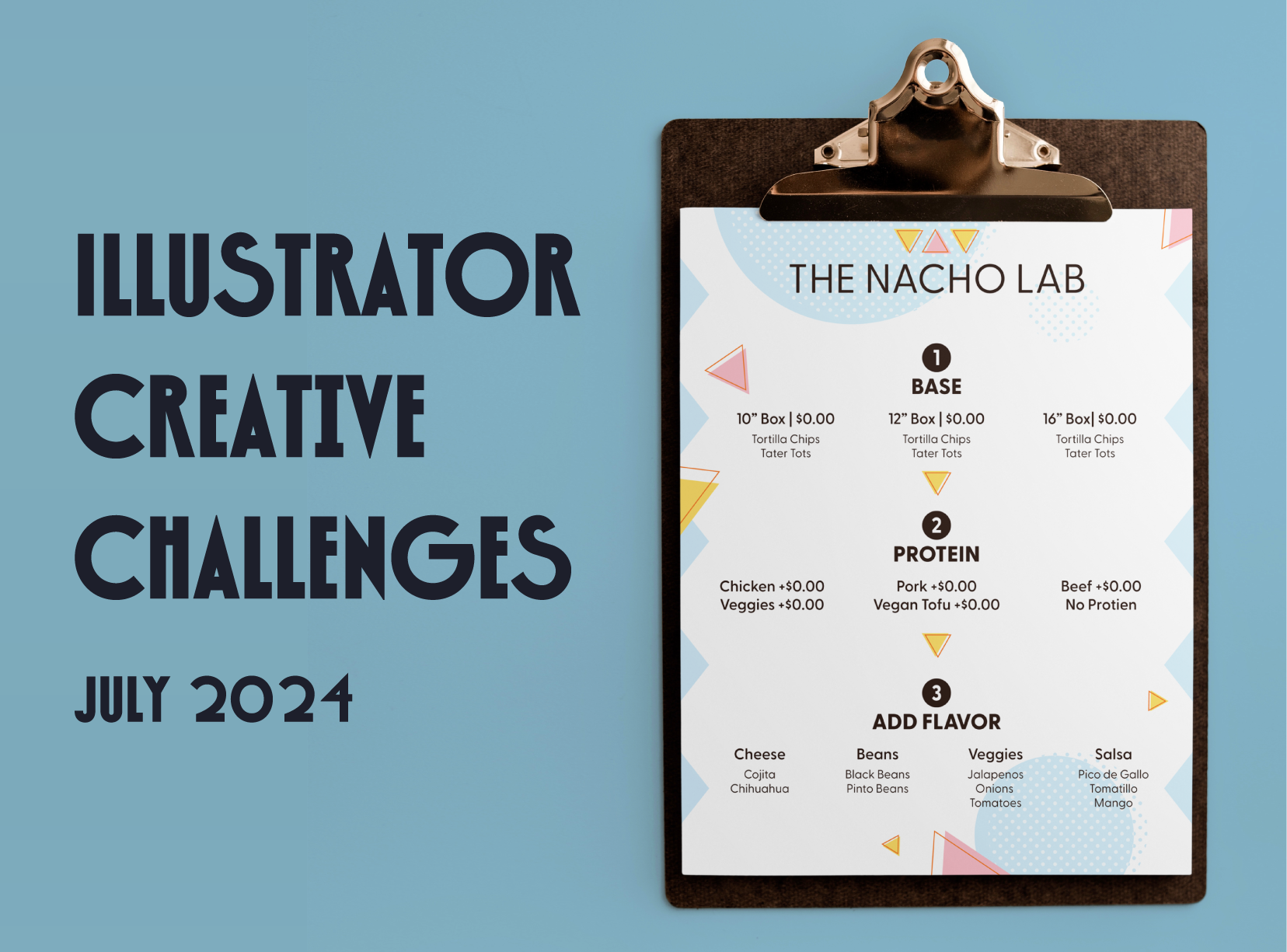 Illustrator Creative Challenges. July 2024
