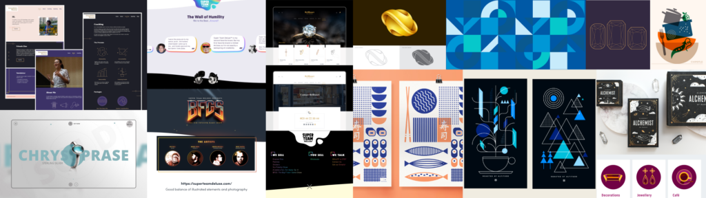 David Wilkinson Design website moodboards.