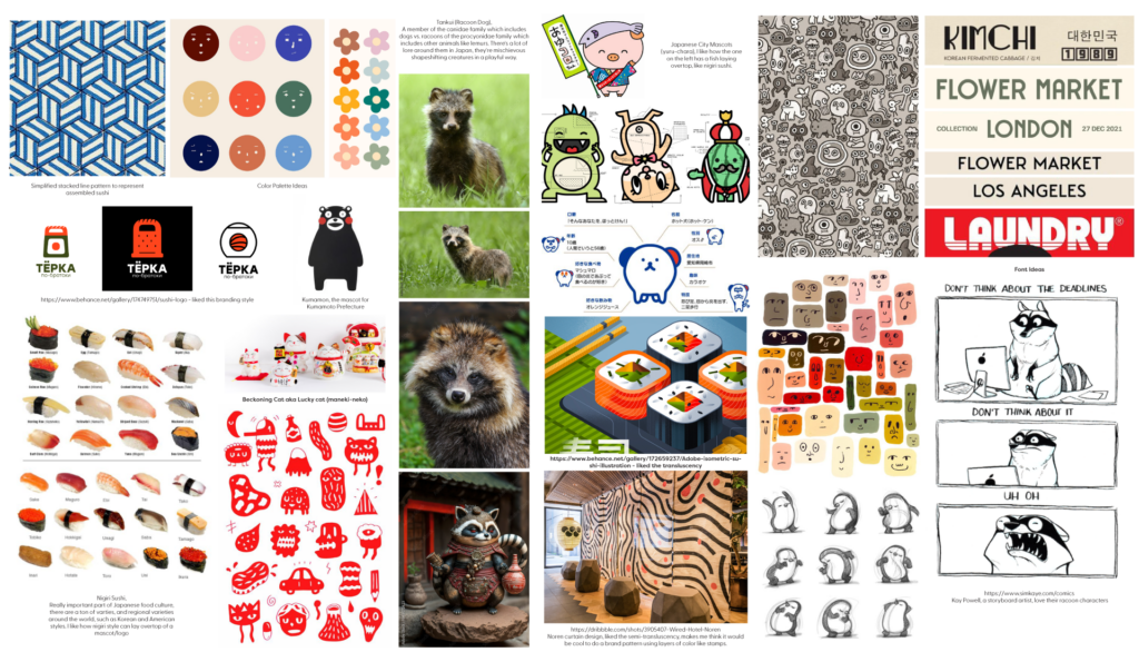 Tanuki Sushi moodboard