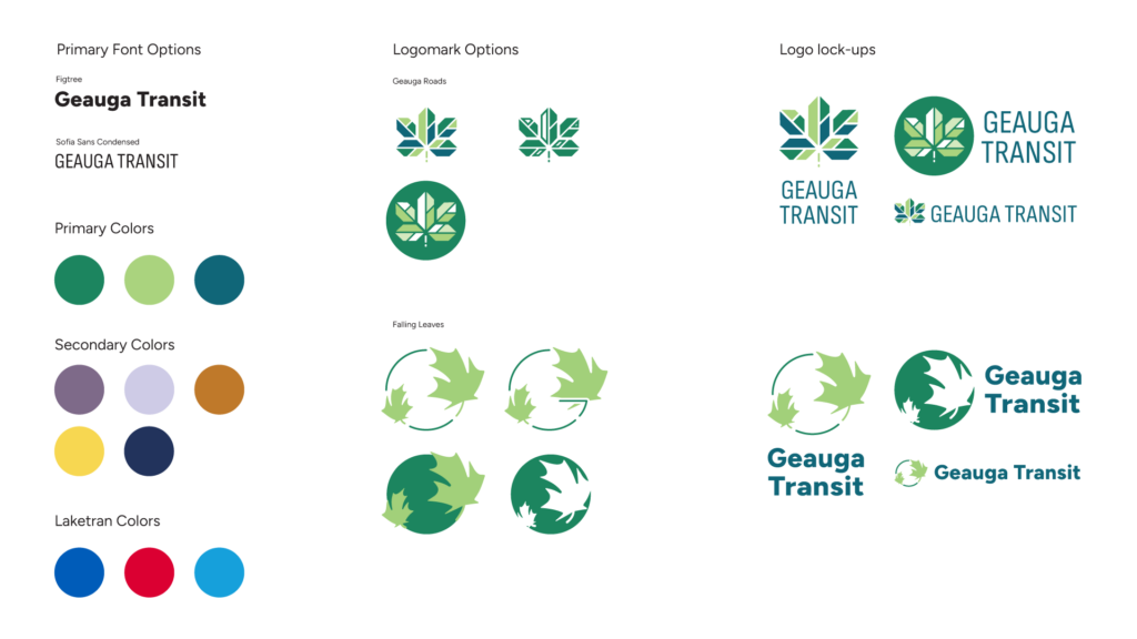 Geauga Transit Logo, initial concepts