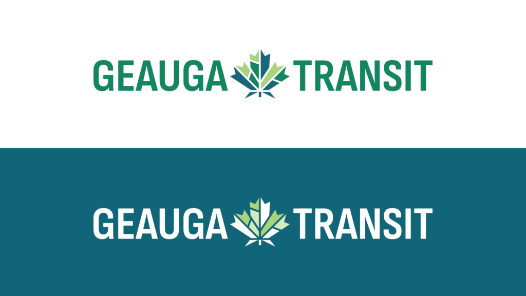 Geauga Transit Logo, final logo lock-ups