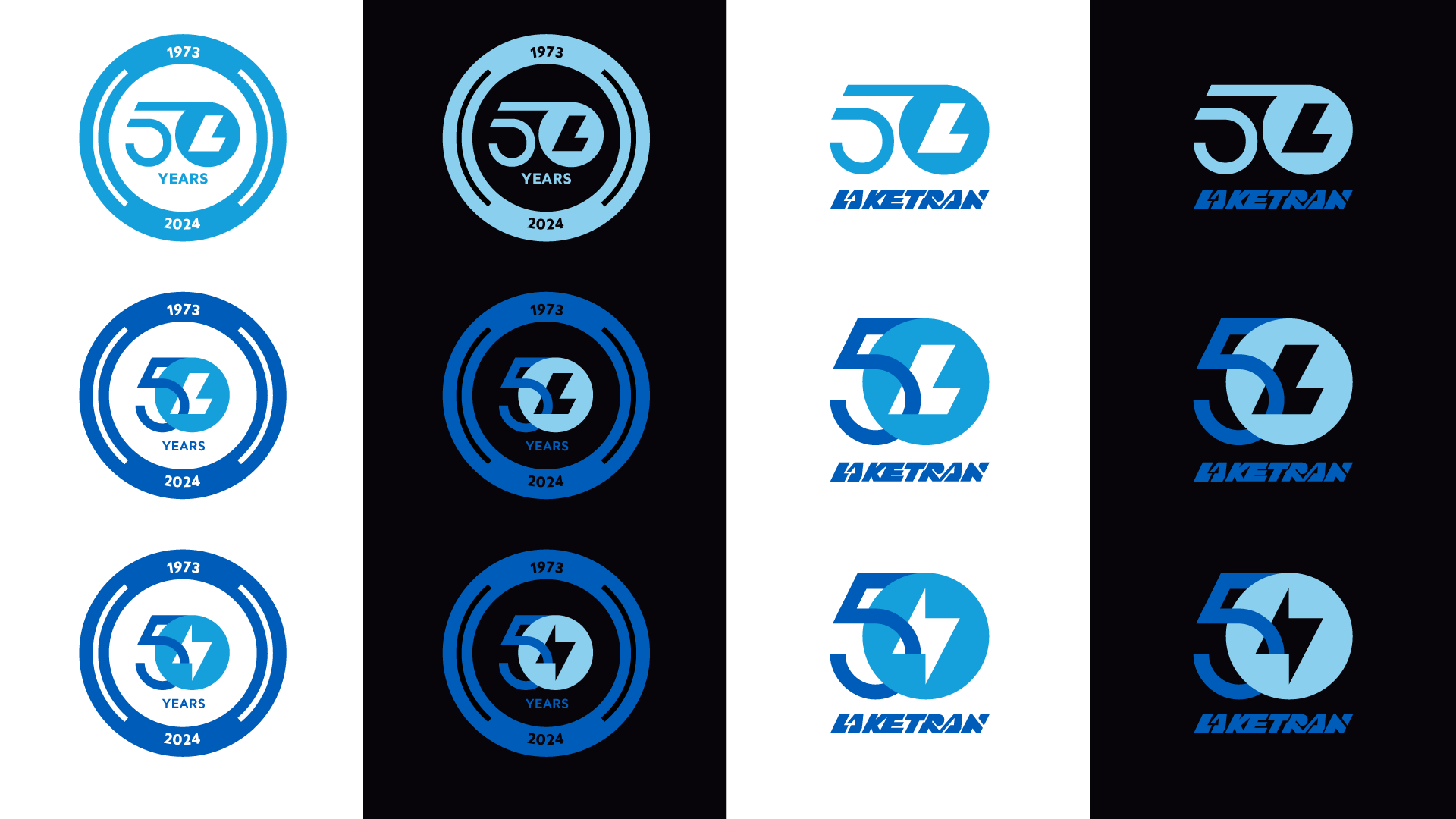 Laketran 50th Anniversary Emblem, original token concepts all