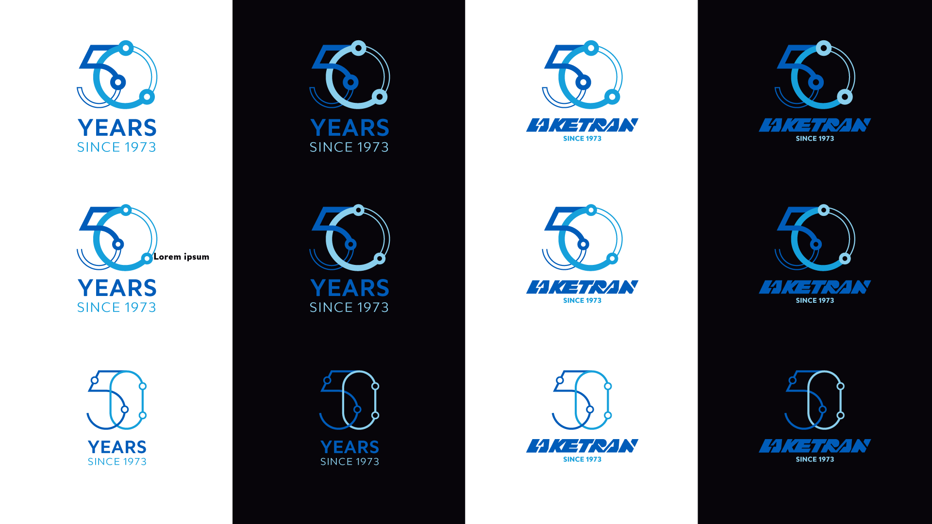 Laketran 50th Anniversary Emblem, original bus stop concepts all